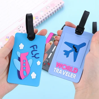 

Name Holder Leather Boarding ID Address Tags Baggage Round Suitcase Luggage Tag Label Bag Pendant Handbag Travel Accessories