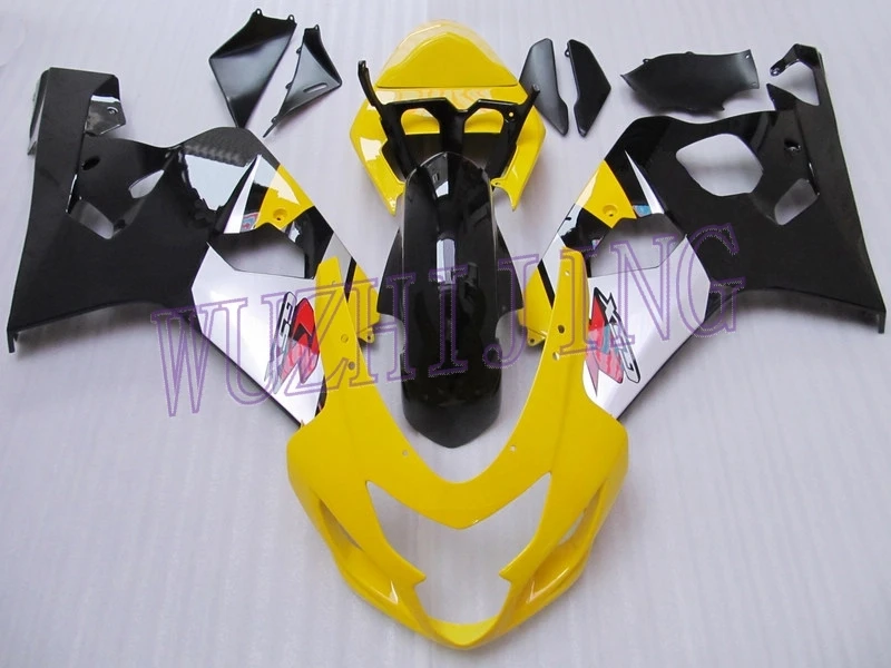 Обтекатели GSXR 600 2005 набор для всего тела GSXR 750 05 черного, желтого цвета из АБС-пластика обтекатель GSXR 750 2004-2005 K4 - Цвет: INJECTION mold