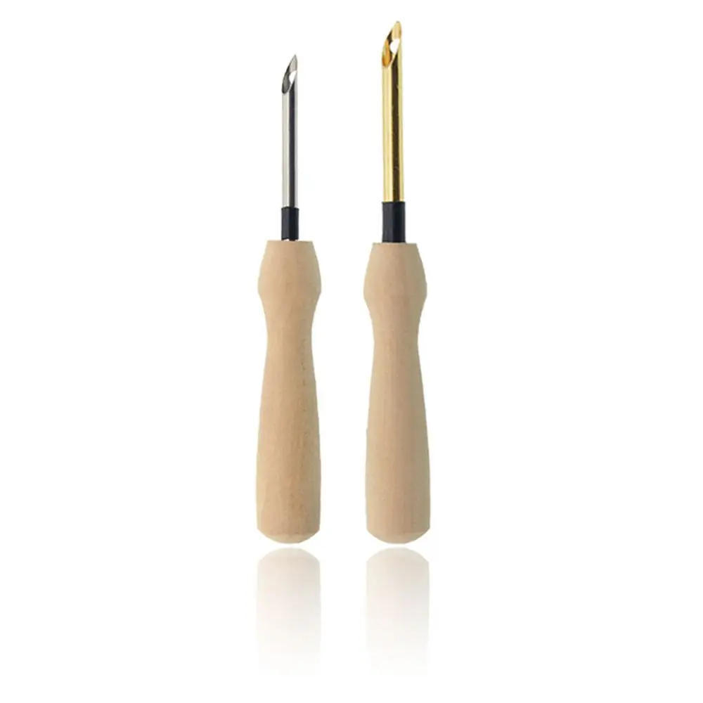 Description Picture 6 of itemHot Knitting Embroidery Needles Weaving Felting Craft Stitching Punch Pen Threader Wooden Handle DIY Sewing Tool Accessories