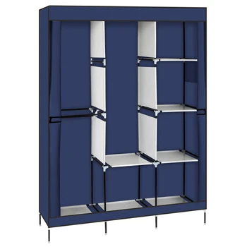 

71" Portable Closet Organizer Wardrobe Shelves Clothes Storage Organizer with Non-woven Fabric Easy to Assemble Standing Closet
