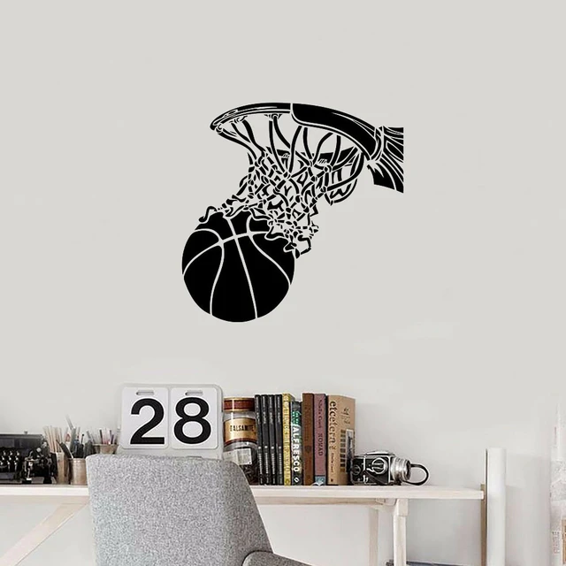 WYFCL Stickers Muraux, Stickers Muraux De Basket-Ball, Décoration De Chambre  d'enfant De Chambre De Garçon, Choix des Fans De Basket-Ball, Autocollants  De Papier Peint De Trapèze 57X66Cm : : Cuisine et maison