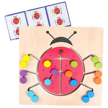 

Children Beetle Wooden Maze Puzzles Kids Logical Thinking Game Early Educational Brain Teaser Toy Intellectual Jigsaw Board
