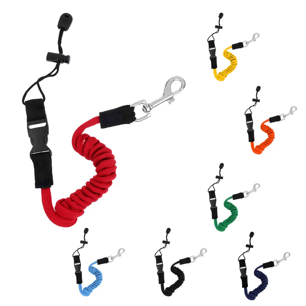 MultipleColors 140cm Elastic Coiled Cord Lanyard SUP Leash For Kayak Canoe Paddle Fishing Rod for Water Sports