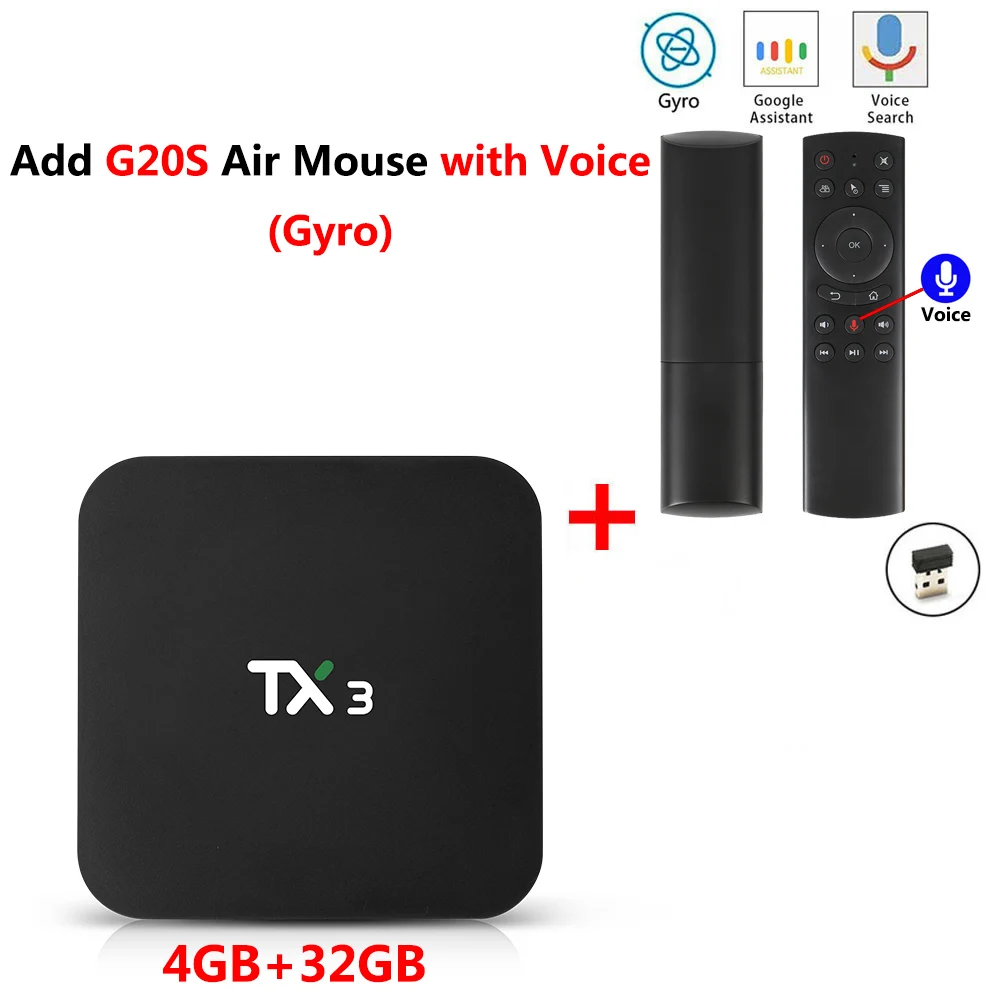 4GB 32GB add G20S ТВ-приставка TX3 Amlogic S905X3 Android 9,0 4 Гб ОЗУ 32 Гб 64 Гб ПЗУ смарт-приставка wifi Bluetooth 4K 8K HD медиаплеер 2 Гб 16 Гб - Цвет: 4GB 32GB add G20S