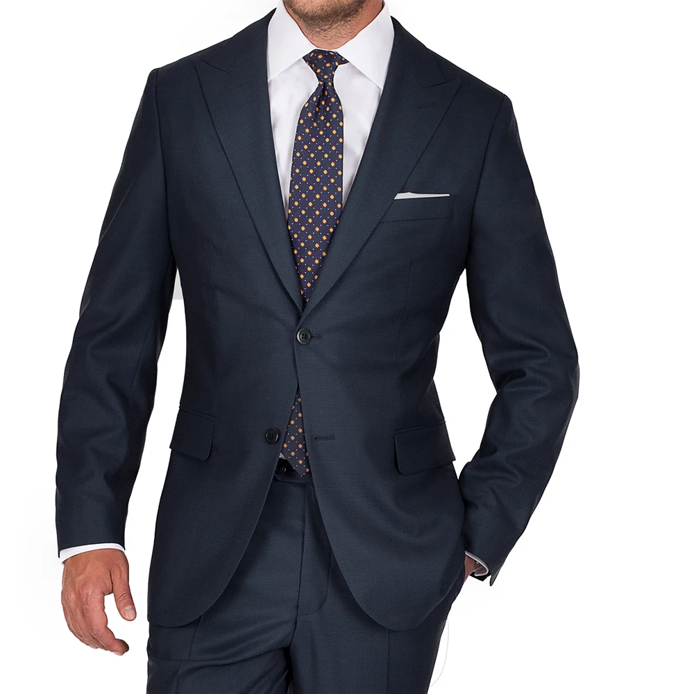 Tanie Luksusowe 100% wełna Super 120 czystej wełny garnitury garnitury szyte na miarę sklep