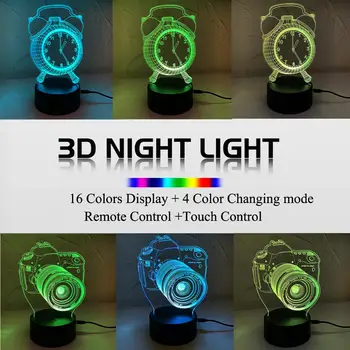 

3D Night Light 3D Illusion Lamp 7 Color Change Decor Lamp with Remote Control Best Gift for Boys Girls