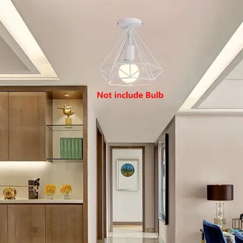 

E27 Iron Ceiling Lights Metal Ceiling Lights Scandinavian Chandelier Minimalist Black HangLamp Bedroom Dinning Room