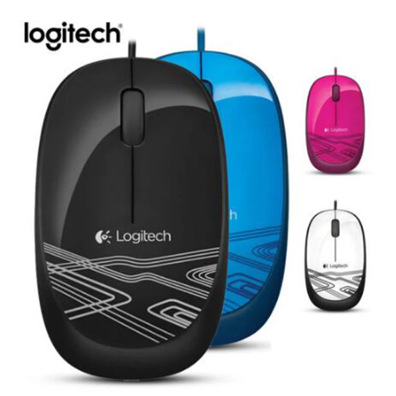 Logitech M105 проводной Мышь для студийной съемки с изображением цветов Беспроводная мышь дополнительно 1000 точек/дюйм кабель для Mac OSWindows ПК
