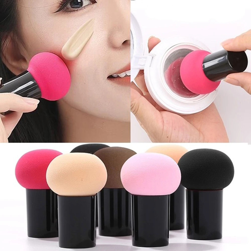 

6x4.1cm Face Makeup Smooth Sponge Puff Blending Facial Foundation Mushroom Head Dry Wet Cosmetic Beauty Makeup Tools 9 color