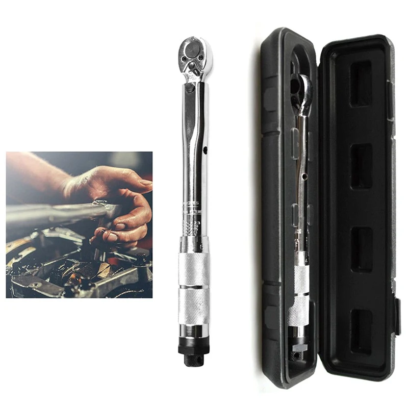 

1/4 " 5-25N Drive Torque Wrench Adjustable Hand Spanner Ratchet Repair Tool Multi-use Drive Click Torque Wrench Repair Tool