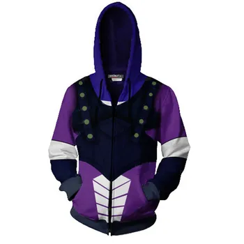 

JoJo's Bizarre Adventure Jonathan Joestar cosplay costume adult zipper hoodie sweatshirt Kujo Jotaro Higashikata Josuke coat