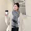 New arrival fashion temperament ladies high quality knit comfortable warm thick long elegant women outdoor sweet striped scarf ► Photo 2/5