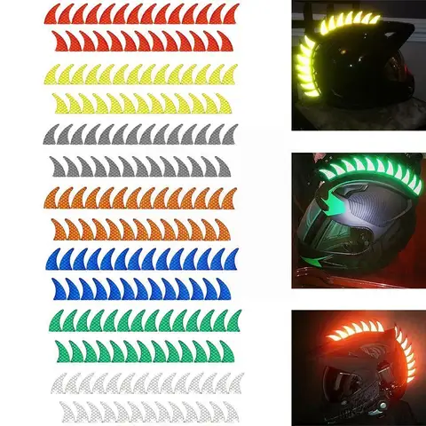Reflective Decals Sticker For Rubber Helmet Spikes Motorcycle Decals 2.1x3.4 Motorcycle Decoration Accessories Supplies B8o7