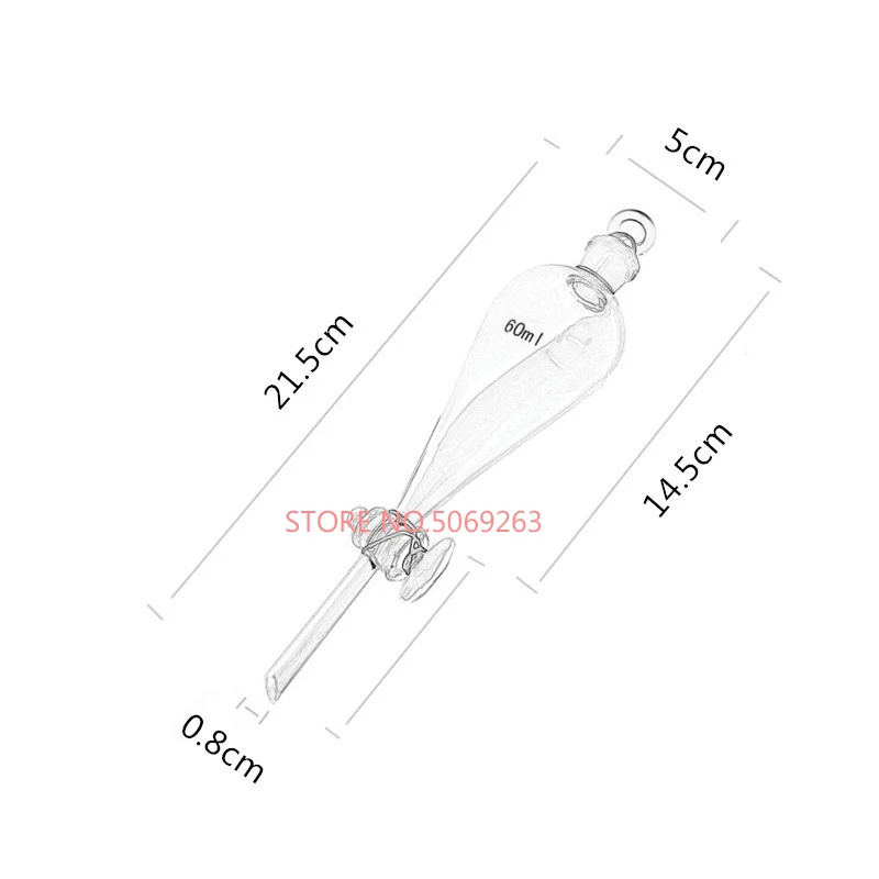 Lab Glass Supplies Lab Separatory Funnel All Sizes 60mL to 2000mL Glass Separating Funnel with Glass Stopper Screw Tap Separatory Funnel Laboratory Glassware