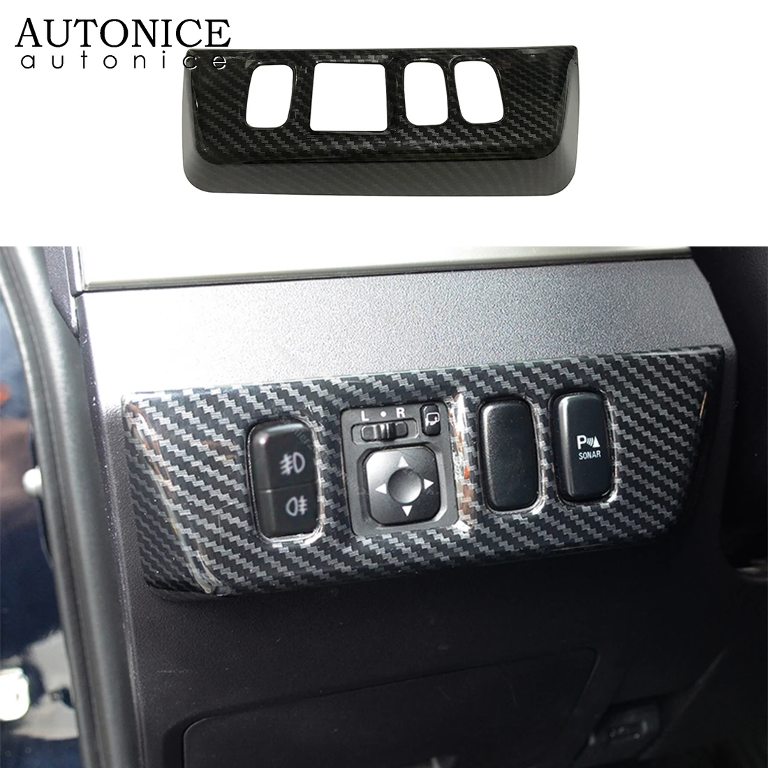 

Правая передняя фара противотуманная фара для Mitsubishi Outlander Pajero V93/V97 2007-2020 углеродного волокна Цвет выключатель фар декоративный чехлы