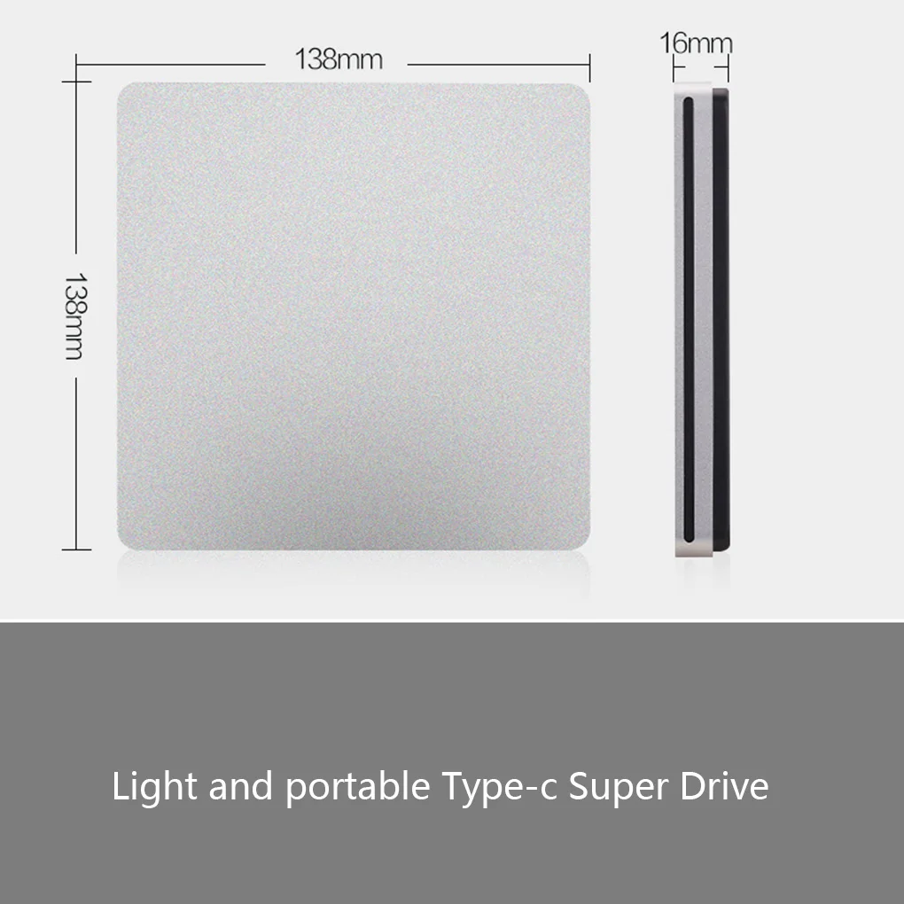 Type-C CD писатель ноутбук Внешний Оптический привод всасывания Тип USB 2,0 мобильный DVD горелки плеер