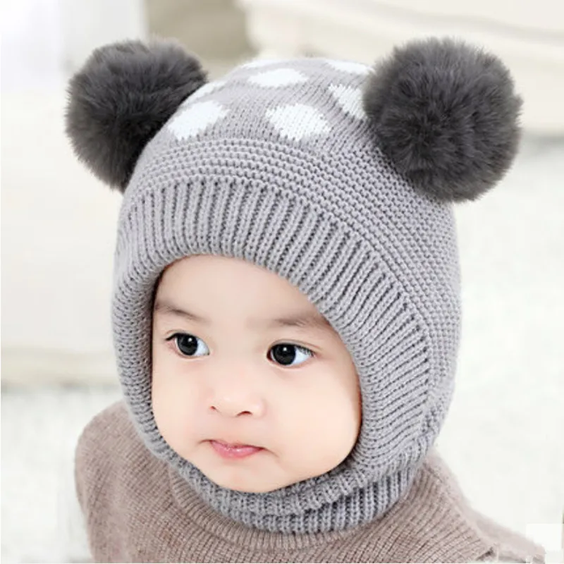 Baby Hats Autumn And Winter Warm All-in-one Hats For Men And Women Baby Hats 6-36 Months Children's Woolen Cap Ear Caps Sombrero baby accessories bag	 Baby Accessories