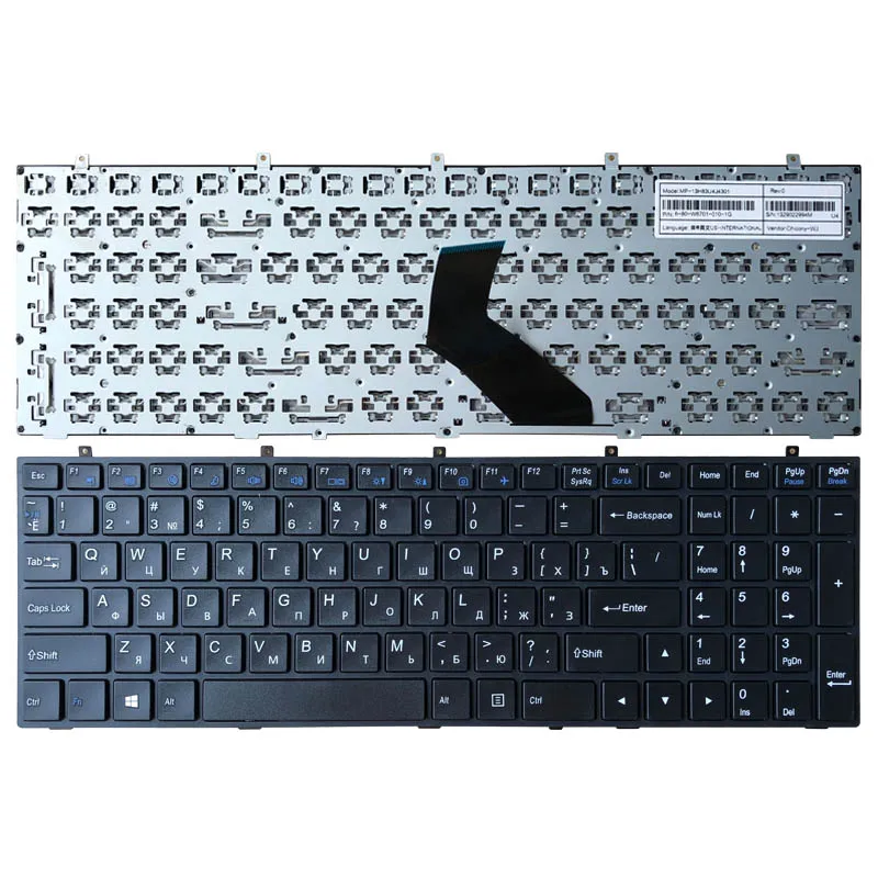 Русская клавиатура для ноутбука HASEE DNS Clevo K650D k590C K570N W650SZ series Black RU|laptop keyboard|ru keyboarddns