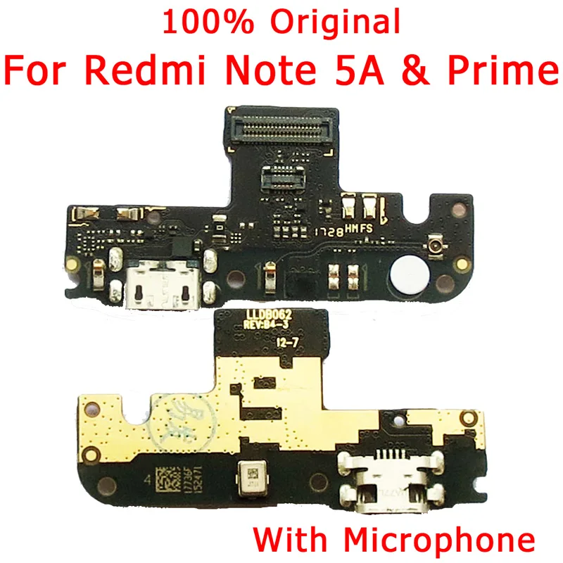Оригинальный USB разъем для Redmi Note 5A Prime плата зарядного устройства гибкий кабель