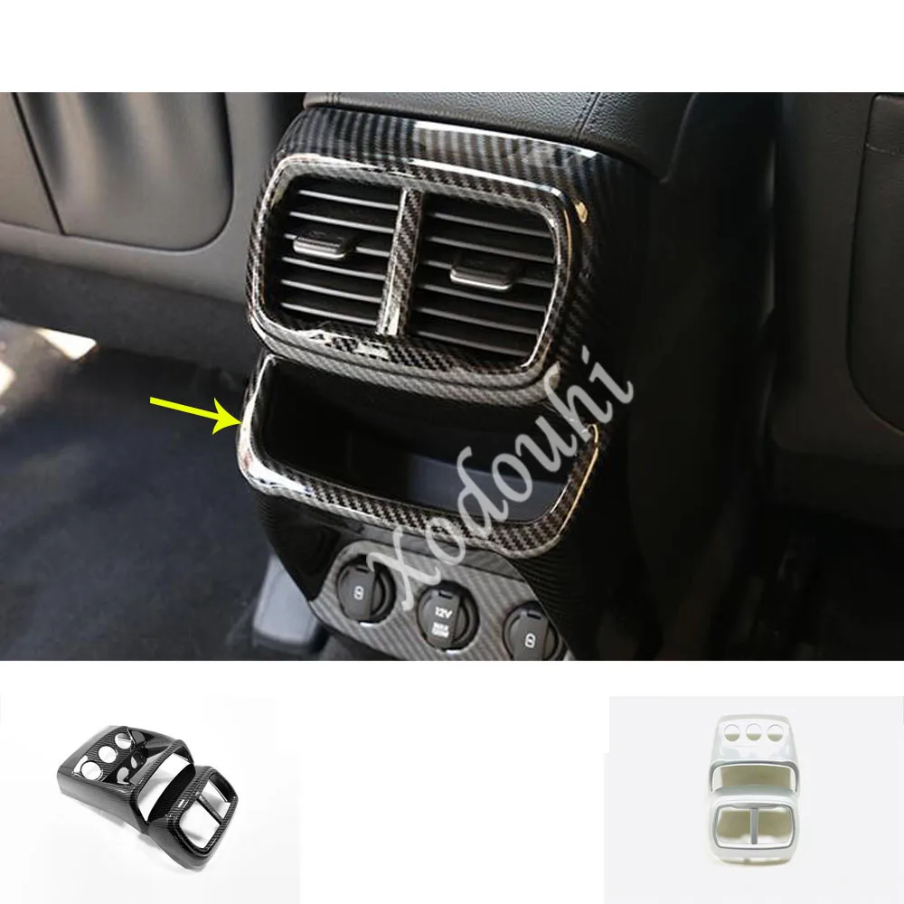 

Car Sticker Armrest Storage Trim Rear Back Upside Air Conditioning Outlet Vent Hoods Part For Hyundai Santa Fe SantaFe 2019 2020