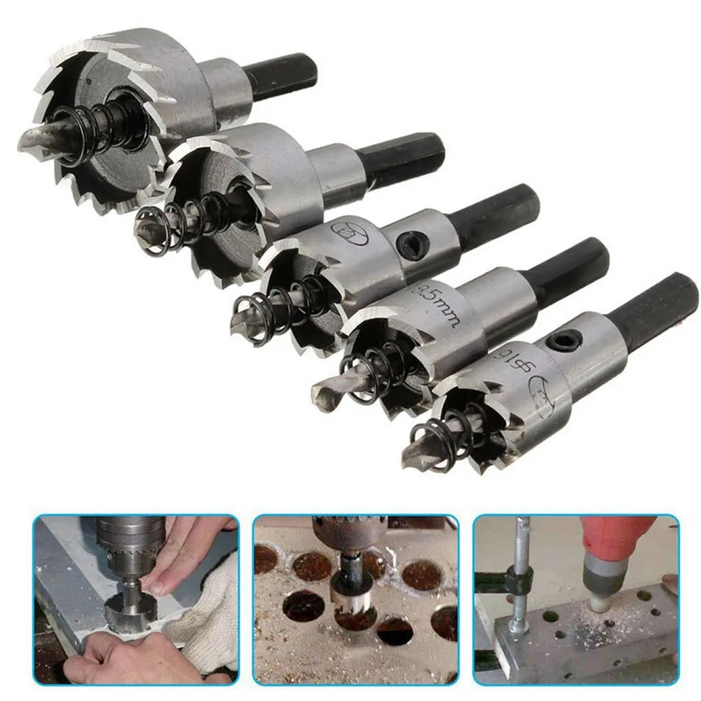 

High Quality HSS Drill Bit Hole Saw Set 16-30mm Stainless Hole Opener 5 sets Steel Metal Alloy Drill Bits 