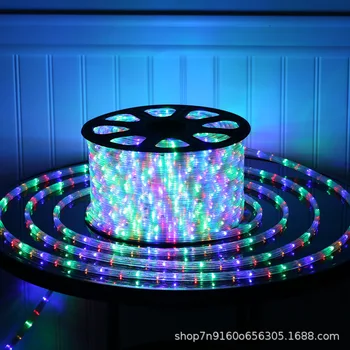 

Round Double Wire LED Strip Rainbow Tube Outdoor Decoration Neon Article Waterproof Lighting Chain