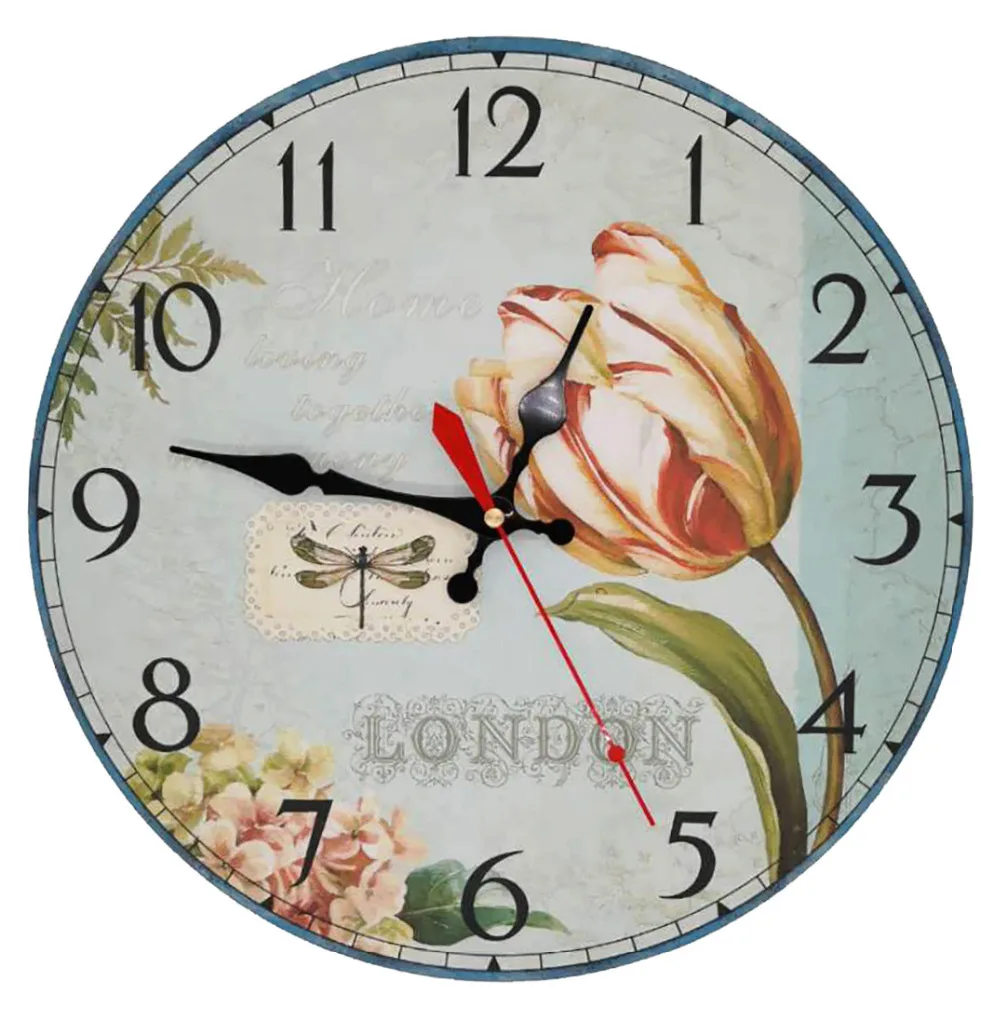 flower tulip clock