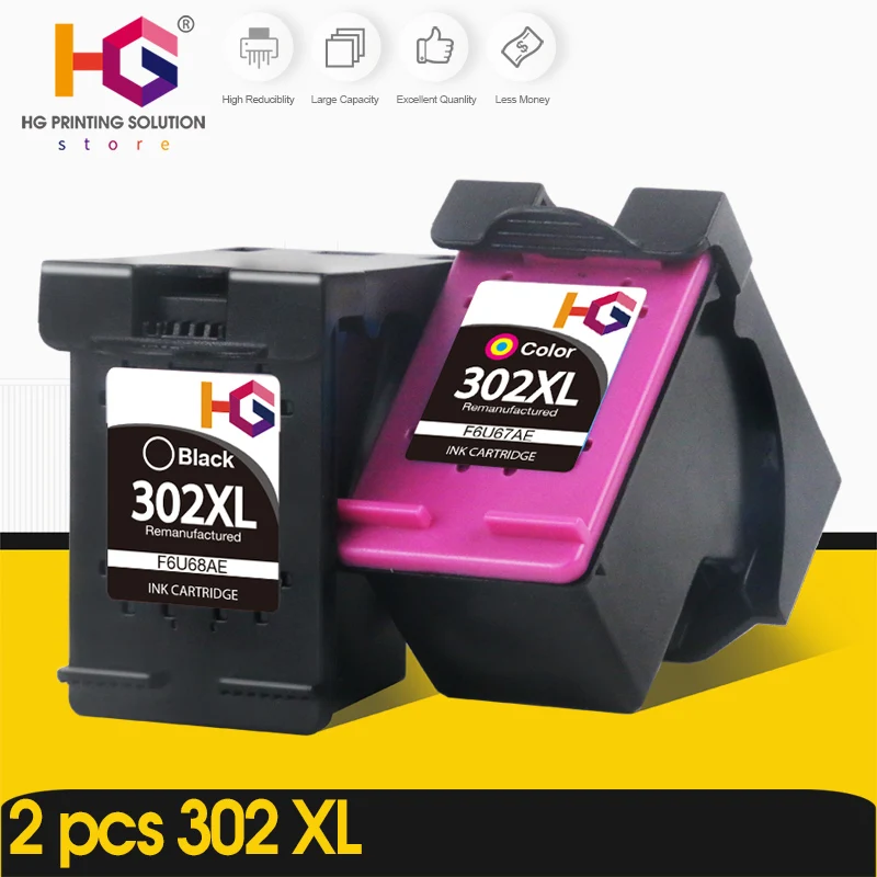 Chip Nivel Tinta Penguin 302XL (1 Negro) Cartucho De Tinta Remanufacturado Para HP 302xl 302 XL Compatible Con Deskjet 1110 1111 2130 3630 Envy 4510 4520 Officejet 3830 4650 5252 5260 5264 Impresora Cartuchos Tinta HP 302XL
