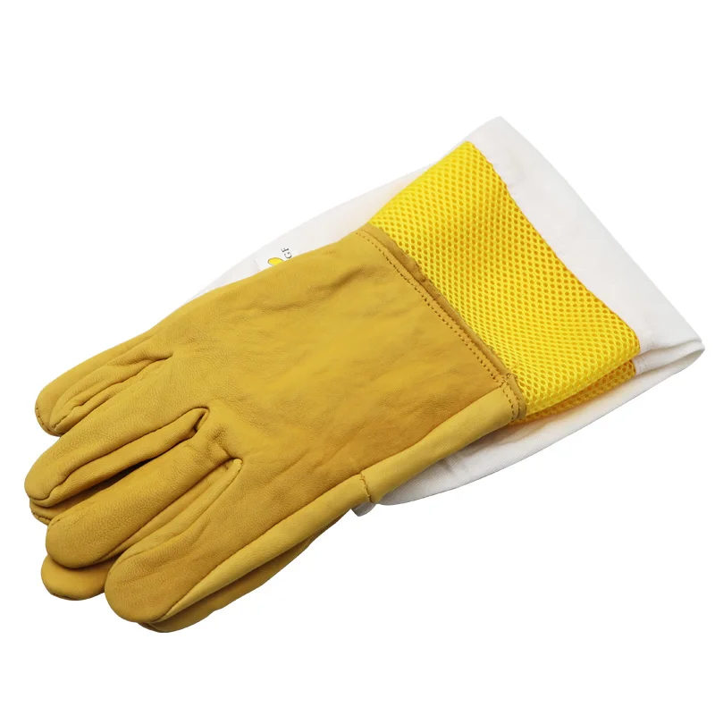 Beekeeper Protective Gloves Faux Goatskin Gloves Anti Bee Beekeeping Equipment