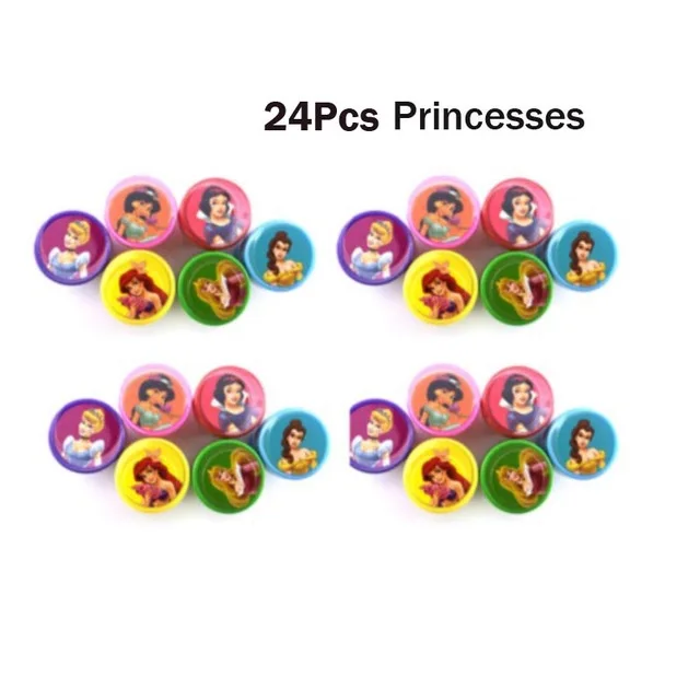 4 x 6Pcs Princes 24 шт. Self-чернильные штампы детский праздничный костюм Свадебные сувениры товары для праздника для День рождения игрушки для мальчиков и девочек, сумка для вещей наполнители для пиньяты - Цвет: 4 x 6Pcs Princes