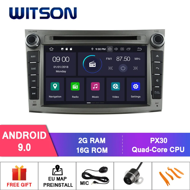 WITSON Android 9,0 Восьмиядерный PX5 автомобильный dvd-плеер для SUBARU OUTBACK LEGACY 2008-2013 ips 4 Гб ram 64 Гб rom Автомобильный gps навигатор - Цвет: PX30 16GB ROM