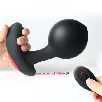 Wireless Remote Control Male Prostate Massager Inflatable Anal Plug Vibrating Butt Plug Anal Expansion Vibrator Sex Toys For Men 2
