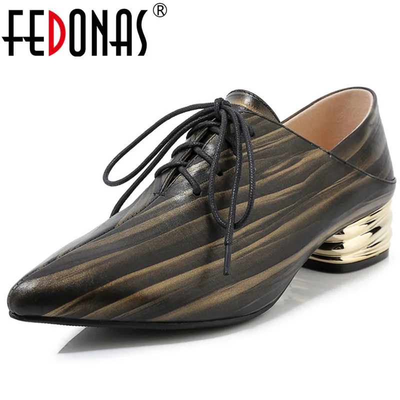 FEDONAS; классические женские туфли-лодочки с перекрестной шнуровкой; сезон весна-лето; элегантные женские туфли на высоком каблуке для выпускного бала; классические женские туфли из натуральной кожи