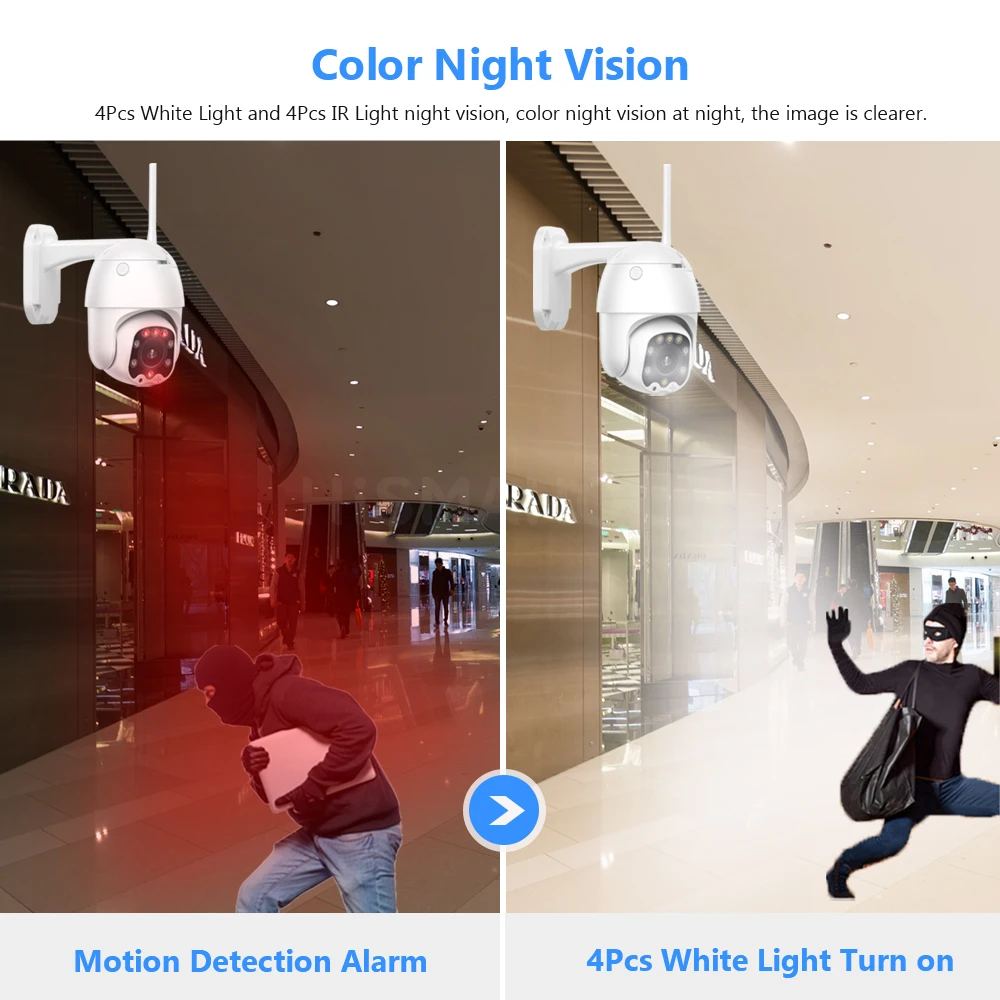 Wi Fi беспроводная камера 1080P 2 мегапиксельная 5 кратная оптическая зум PTZ