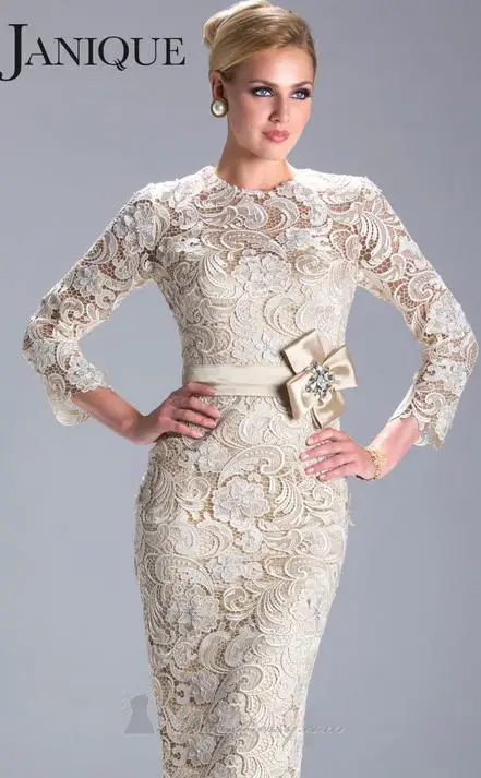 Вечерние платья; ; robe de soiree; Новинка года; Лидер продаж; великолепные кружевные платья с рукавами и поясом для матери невесты