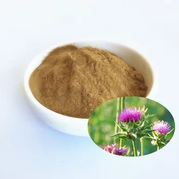 

High quality milk thistle extract powder, with Silymarin suppl protect the liv~er, improve liv~er function,500g