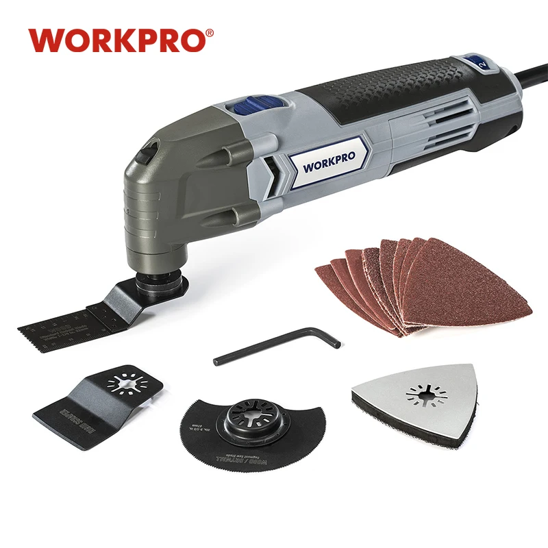 WORKPRO Oscillating Tool 220V Electric Trimmer Saw for Wood Working 300W Power Home DIY Wood Trimmer  Multi Tool