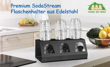 

3 Holes Stainless Steel Bottle Holder Cup Holder Drainer For Sodastream Crystal Bottles Baby Bottle Drain Drying Racks
