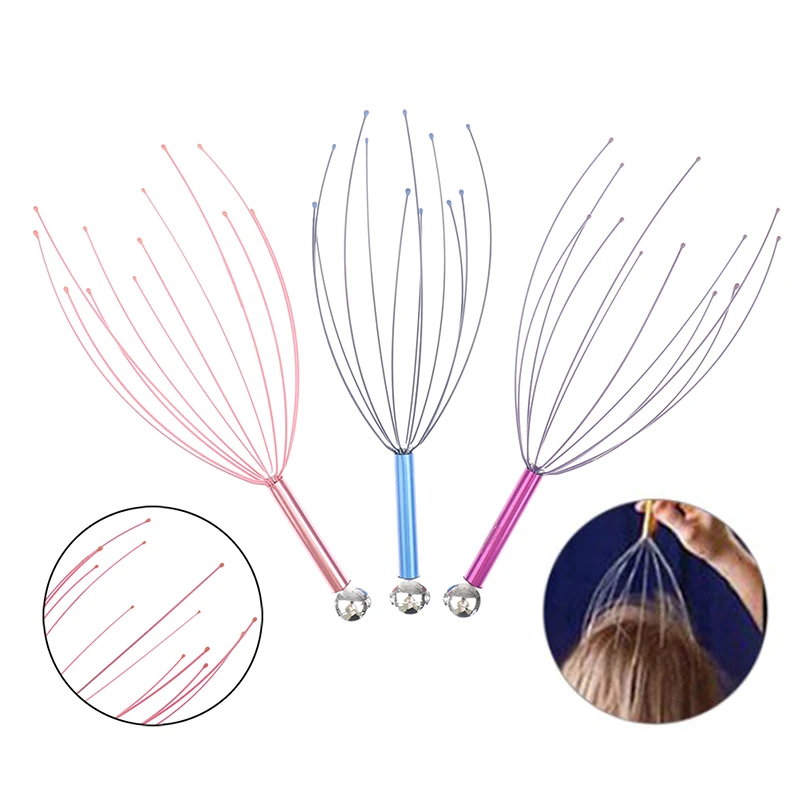 Head Massager Healing Neck Claw Massage Anti-stress Pain Relief Octopus Scalp Head Relax Spa Headache Stimulate Blood Circulate