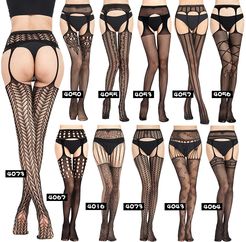 А03 сексуальные чулки на подтяжках для женщин открытая промежность колготки