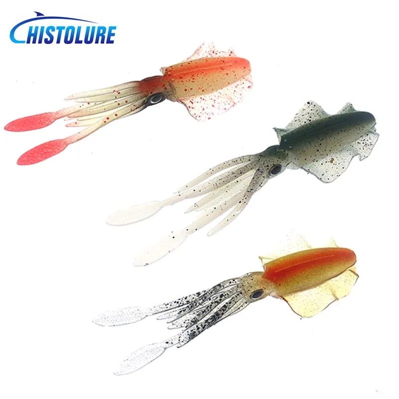 fishing Soft Lure 7g 10cm UV Luminous squid jigs lure Fishing Lures octopus lure pesca calamar Sea Fishing Wobbler Soft Bait