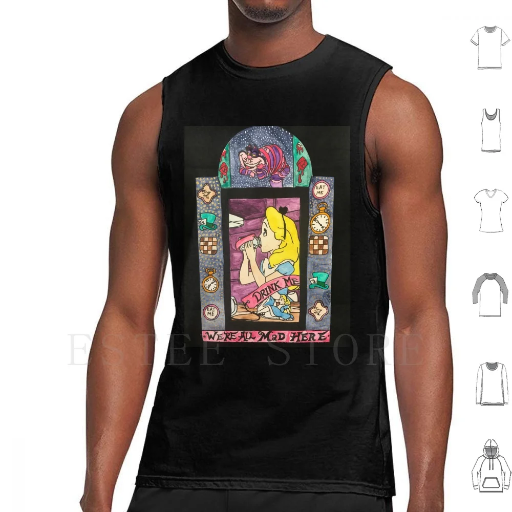 

We'Re All Mad Here Tank Tops Vest Alice
