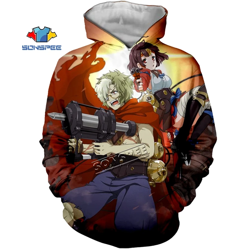 SONSPEE the Kabaneri of the Iron Fortress japan Anime 3D print Hoodie short sleeve Harajuku streetwear Pullover Fashion Hoodie