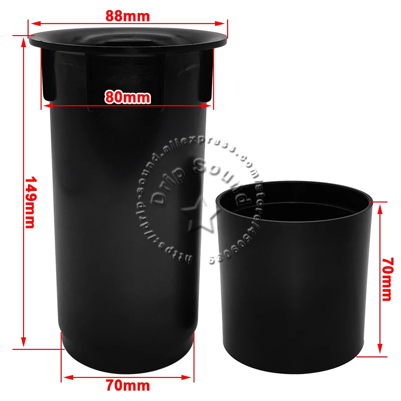 스피커 포트 튜브베이스 서브 우퍼 오디오 리플렉스 튜브, 라우드 스피커 박스 벤트, 80x 209mm, 1 개