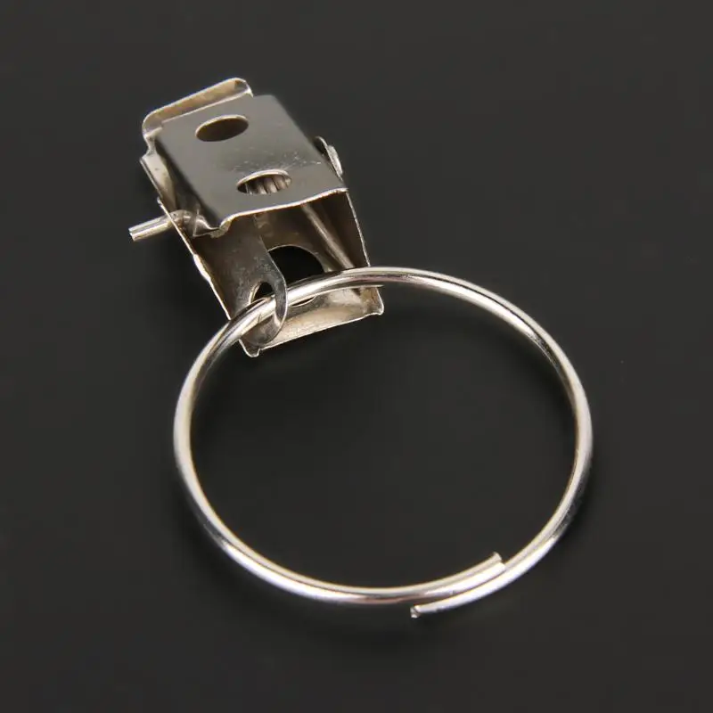 20pcs Metal Stainless Steel Window Shower Curtain Rod Clips Rings Drapery Clips Removable Curtain Rod Clips Clamps Hooks