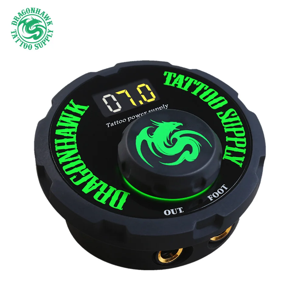 Топ круглая Татуировка мощность Dragonhawk LCD двойной татуировки машина пистолет