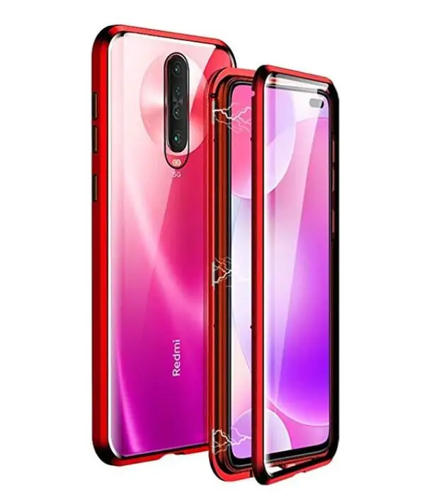 Red 360 Полный Магнитный чехол для Xiaomi Redmi K30 5G Передний+ задний металлический бампер из закаленного стекла для Redmi K 30 K30 Pro 6,6" Чехол - Цвет: Red
