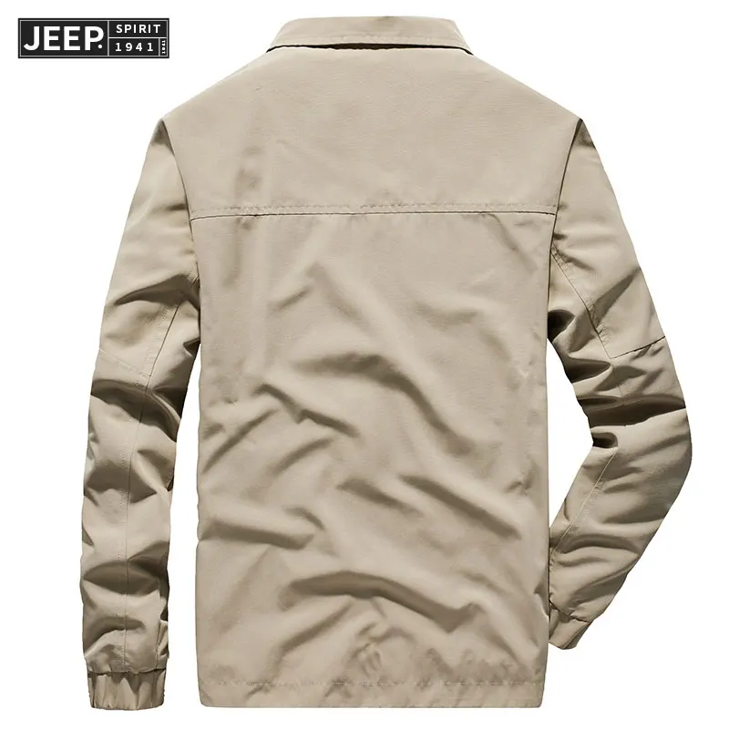 Men Clothes JEEP Spring Cargo Jackets Coat Military Cargo Quick Dry Clothes Long Sleeve Solid Color Jacket Original Brand
