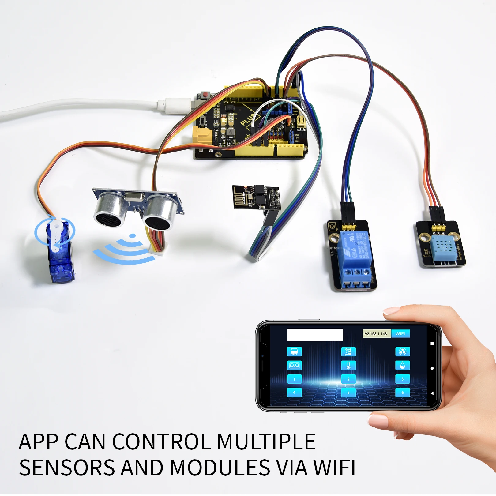 Keyestudio stem completo iot starter kit para arduino uno starter kit projetos eletrônicos suporte zero programação gráfica - Imagem 4