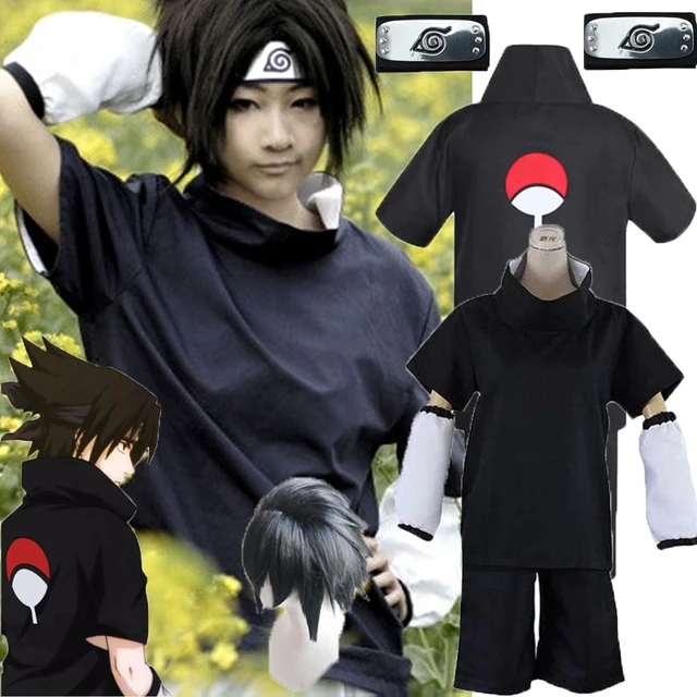 Fantasia De Cosplay Do Anime Uchiha Sasuke, Roupa De Criança Para